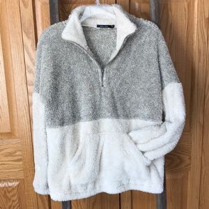 Cream and green Sherpa